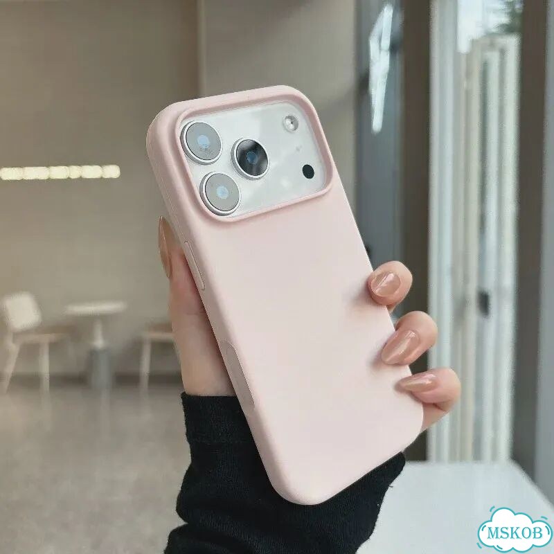 Розовый чехол для iPhone 14 Pro Max из жидкого силикона фото 1
