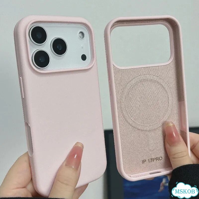 Розовый чехол для iPhone 14 Pro Max из жидкого силикона фото 2
