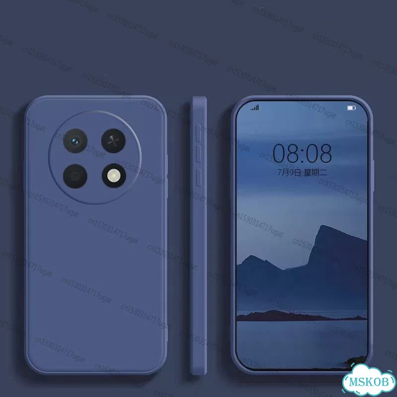 Чехол для Huawei Nova 15 Max, оригинальный чехол из жидкого Темно-синий, Blue, Huawei Nova 15 Pro фото 1