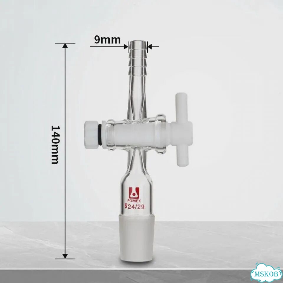 Лабораторный прямой адаптер из боросиликатного стекла yeeraeqp 40-38(ptfe) фото 1
