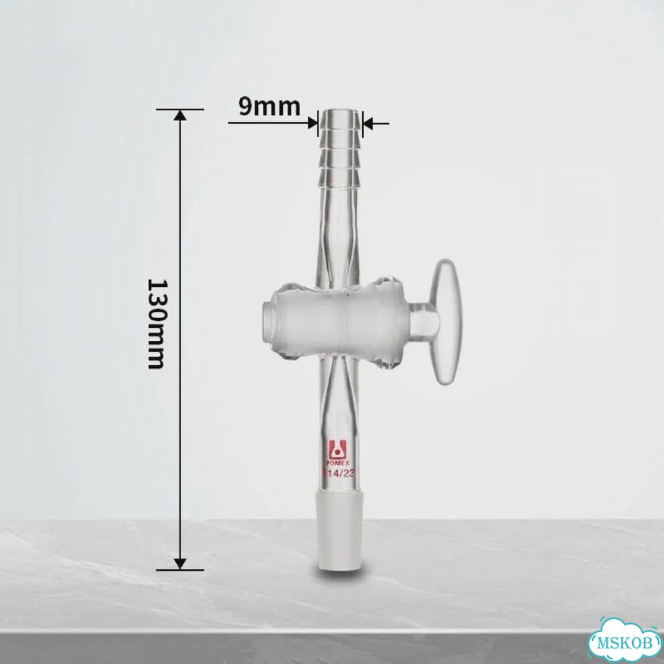Лабораторный прямой адаптер из боросиликатного стекла yeeraeqp 40-38(ptfe) фото 3