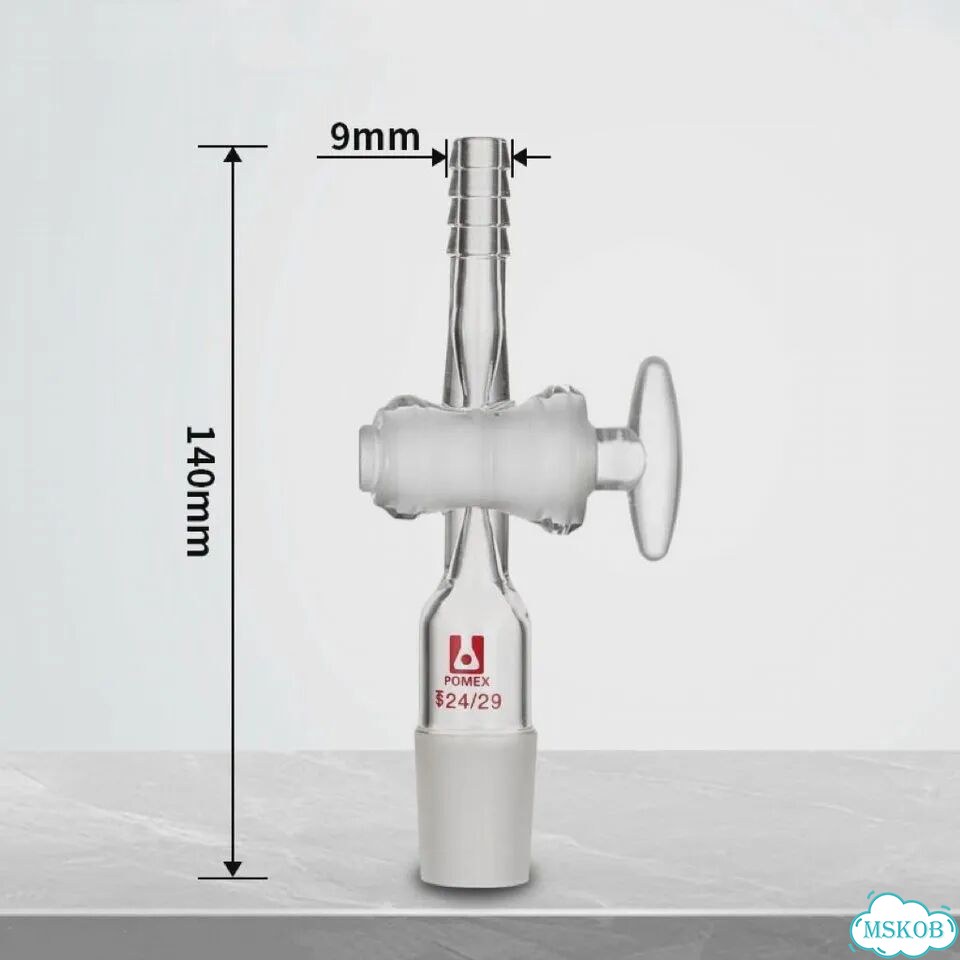 Лабораторный прямой адаптер из боросиликатного стекла yeeraeqp 40-38(ptfe) фото 5
