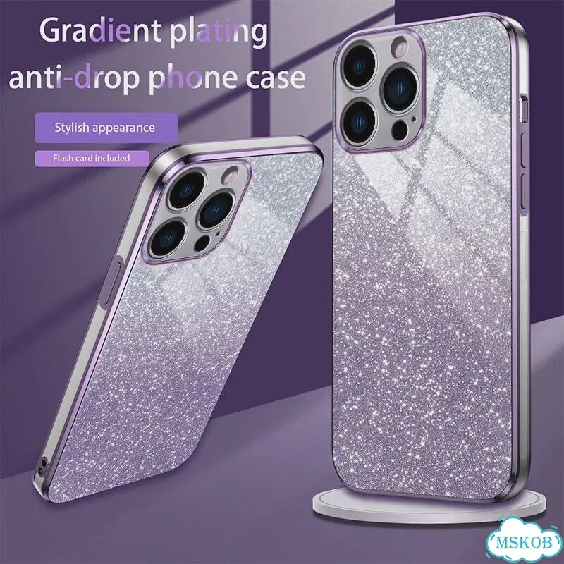 Силиконовый чехол с блестящим блестящим покрытием для Apple iPhone 15 Розовый, For iPhone 13Pro Max фото 5