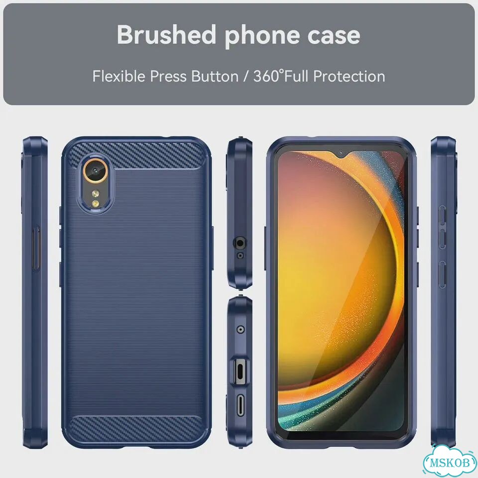 Тонкий силиконовый чехол для Samsung Galaxy XCover 7, мягкий чехол из углеродного волокна и тпу для фото 3
