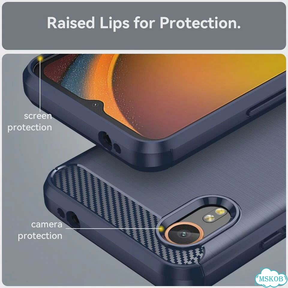 Тонкий силиконовый чехол для Samsung Galaxy XCover 7, мягкий чехол из углеродного волокна и тпу для фото 7