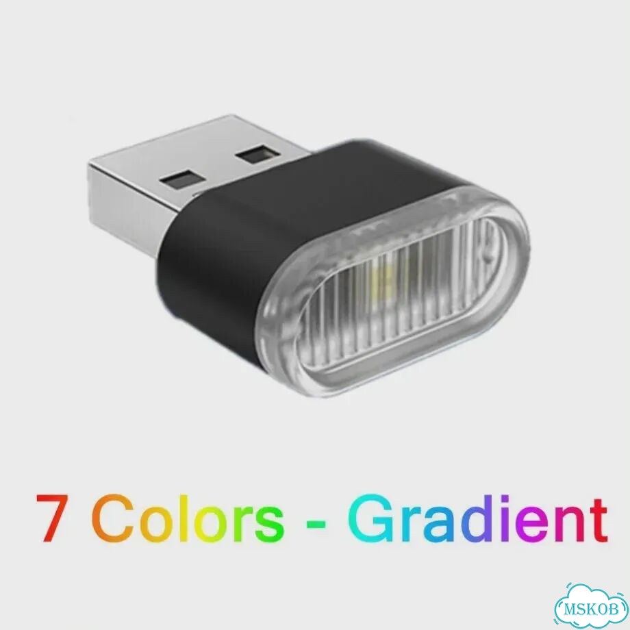 USB автомобильная лампа 7 цветов - Градиент фото 1