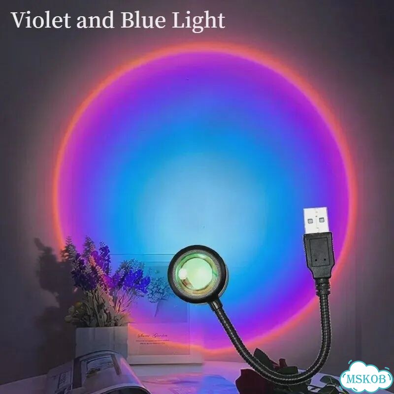 Лампа заката с эффектом Aurora, Violet Blue Light фото 1