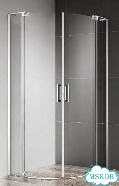 Душевой уголок Cezares slider R-2 slider-R-2-80/90-grigio-nero высота 1950 мм тип открывания распашн фото 1