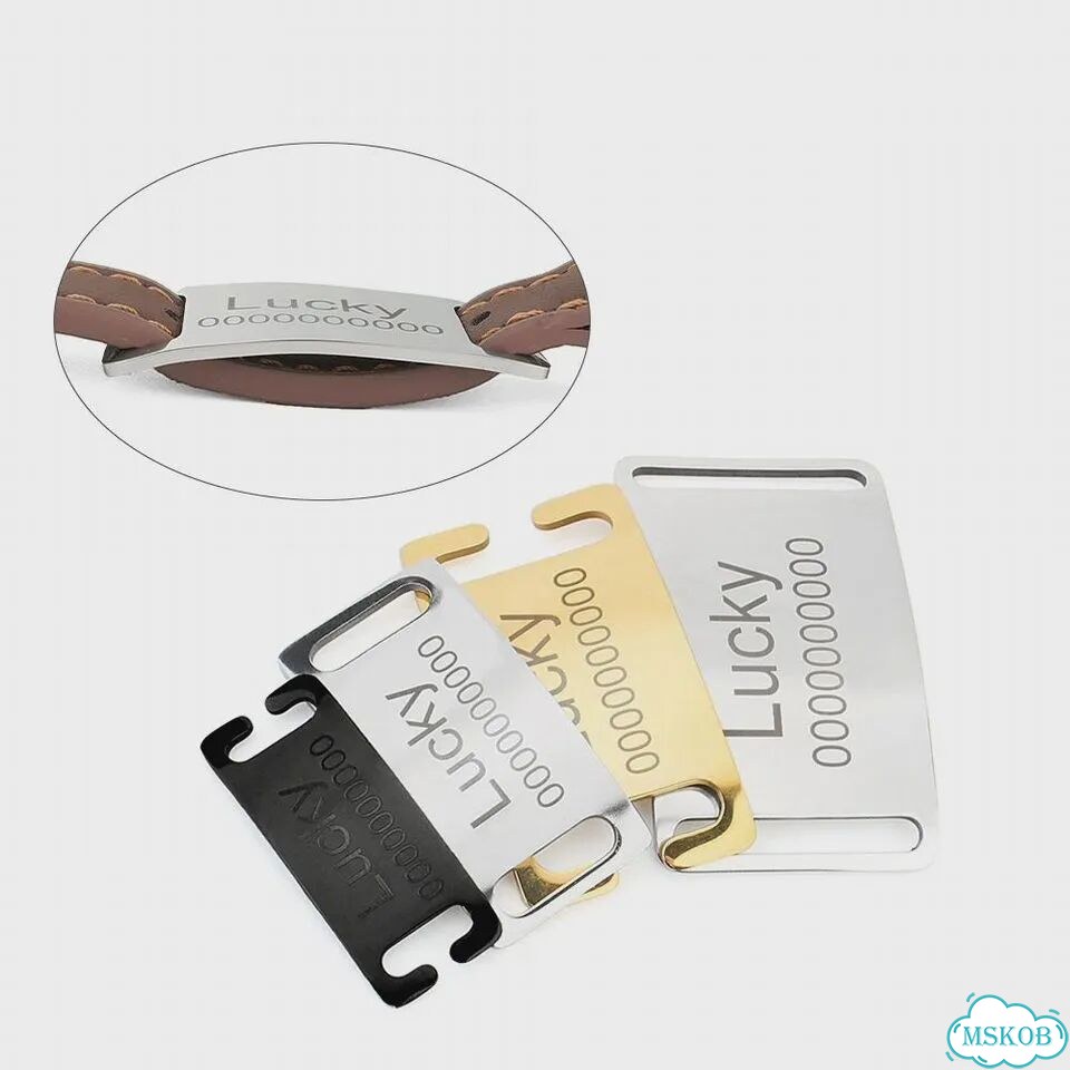 Идентификационная бирка для собаки Cuperay Белый, L 49X31mm, A Closed Silvery фото 3