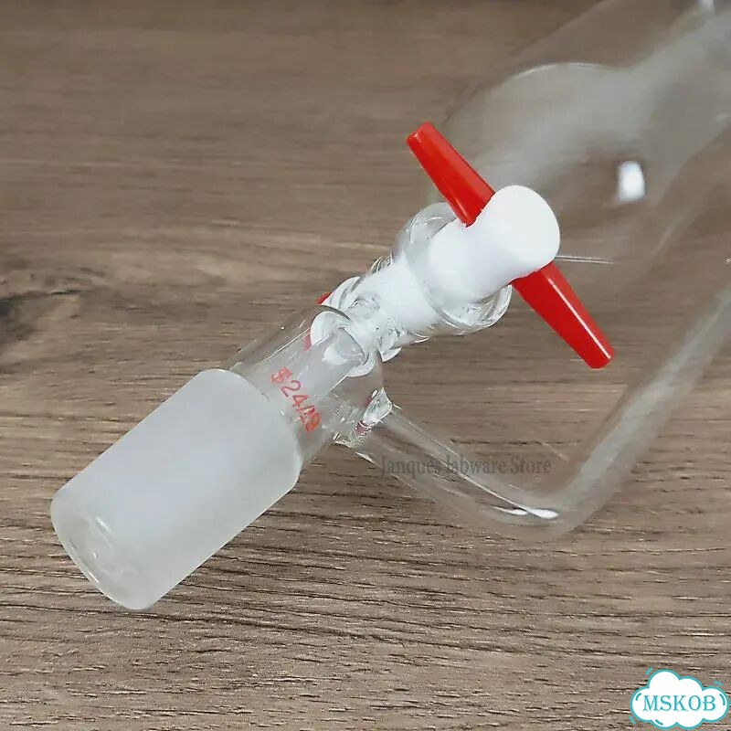Лабораторная разделительная воронка стеклянная 10-1000 мл 25ml 19x19 фото 3