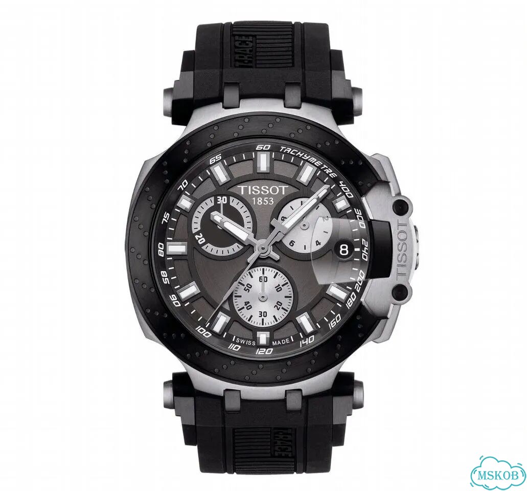 Tissot T-Race Chronograph серые каучук 43мм - ориг фото 1