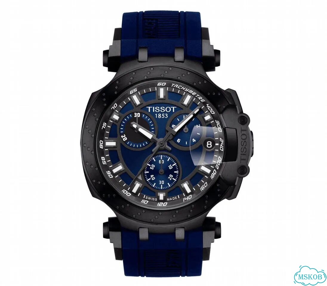 Tissot T-Race Chronograph синие 43мм - ориг фото 1