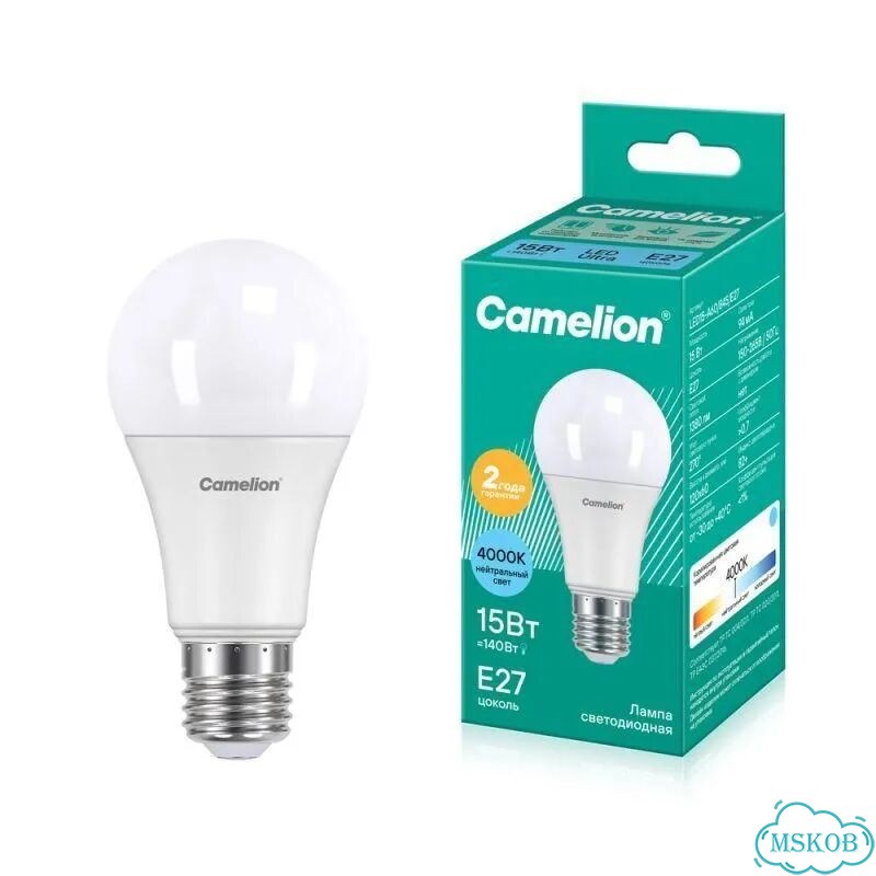 Лампа светодиодная LED15-A60/845/E27 15Вт грушеви фото 1