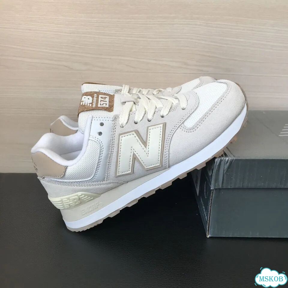 Кроссовки New Balance 574 женские бежевые фото 2