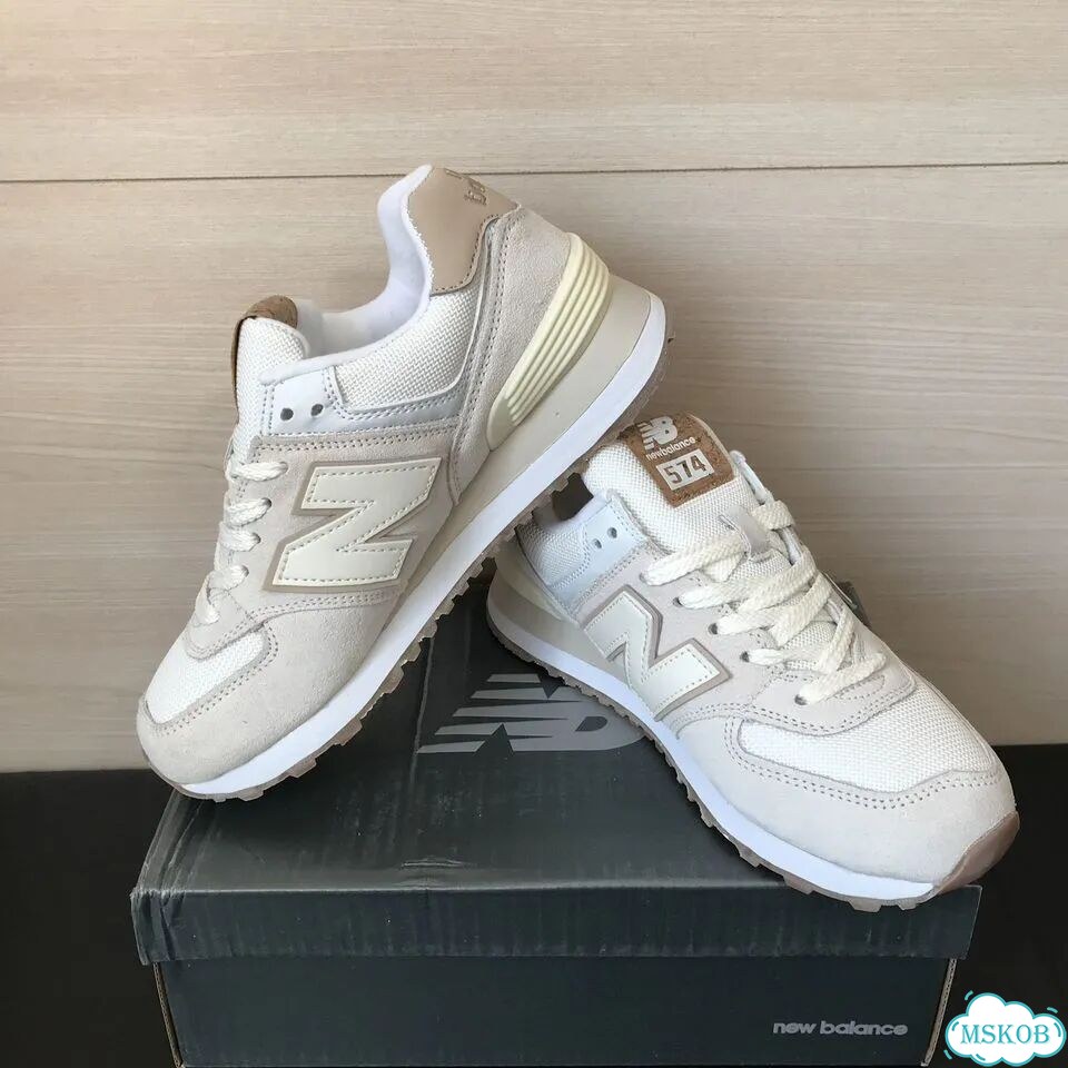Кроссовки New Balance 574 женские бежевые фото 5