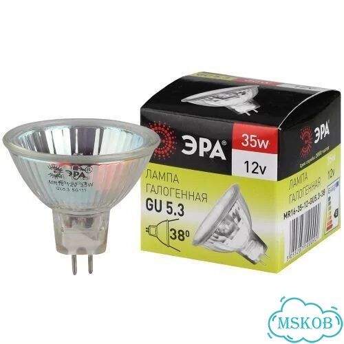 Лампа галогенная GU5.3-MR16-35W-12V-Cl эра C00273 фото 1