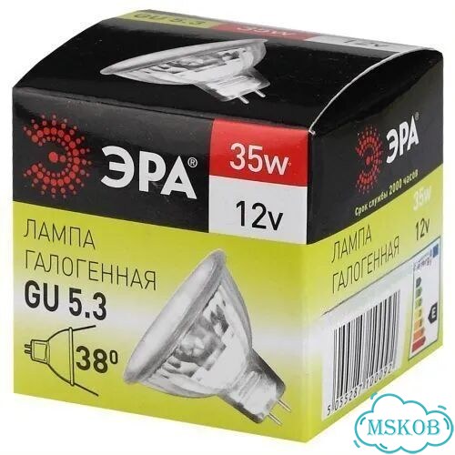 Лампа галогенная GU5.3-MR16-35W-12V-Cl эра C00273 фото 2