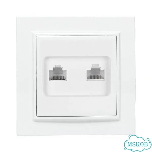 Розетка компьютерная 2-м сп Минск RJ45 бел. EKF E фото 2