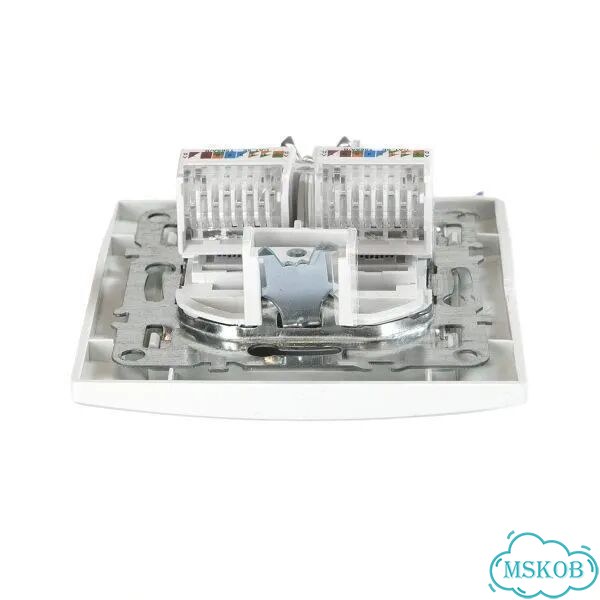 Розетка компьютерная 2-м сп Минск RJ45 бел. EKF E фото 7