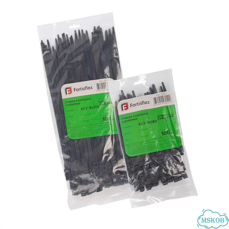 Хомут кабельный ксу 9х260 нейл. (уп.100шт) Fortis фото 5