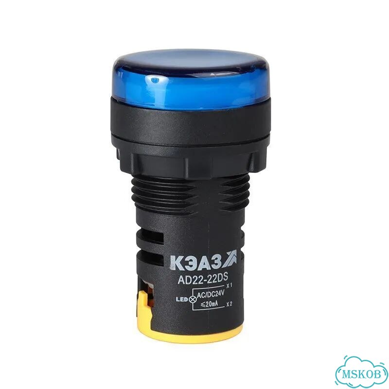 Лампа AD22DS(LED) матрица 22мм 230В син. КЭАЗ 238 фото 1