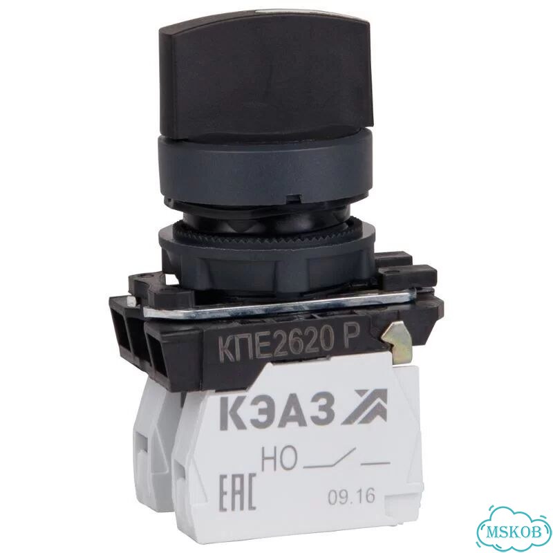 Переключатель кпе2620Р 2но+0нз ручка фикс 3поз IP фото 1