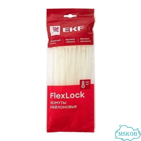 Хомут P6.6 4.8х250 FlexLock стандартный бел. (уп фото 4
