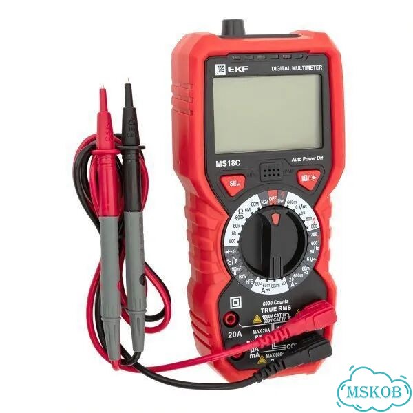 Мультиметр цифровой MS18C Professional EKF In-180 фото 1