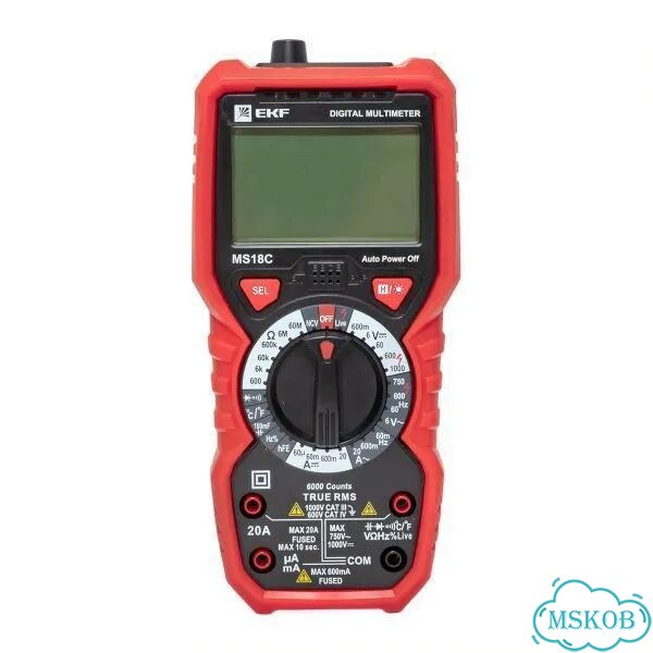 Мультиметр цифровой MS18C Professional EKF In-180 фото 4