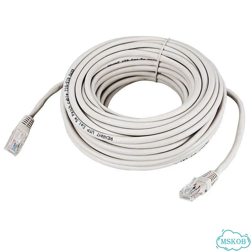 Патч-корд UTP 5e кат. литой 10м сер. Rexant 18-10 фото 2