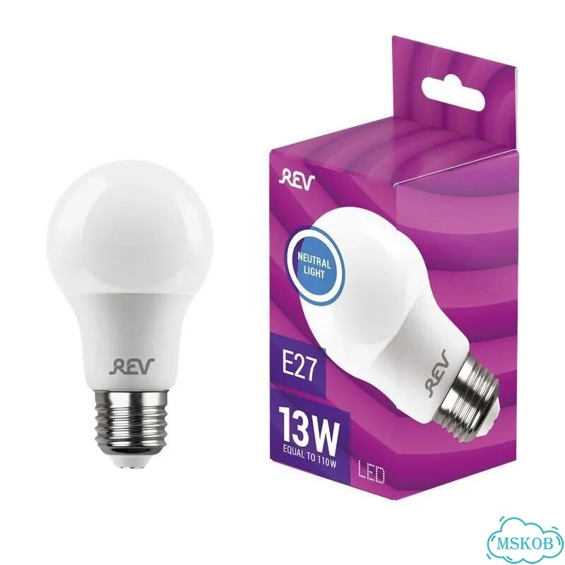 Лампа светодиодная LED-A65-E27-13Вт-4000K 13Вт гр фото 1