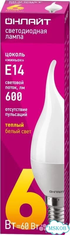 Лампа светодиодная 71 620 OLL-FC37-6-230-2.7K-E14 фото 2