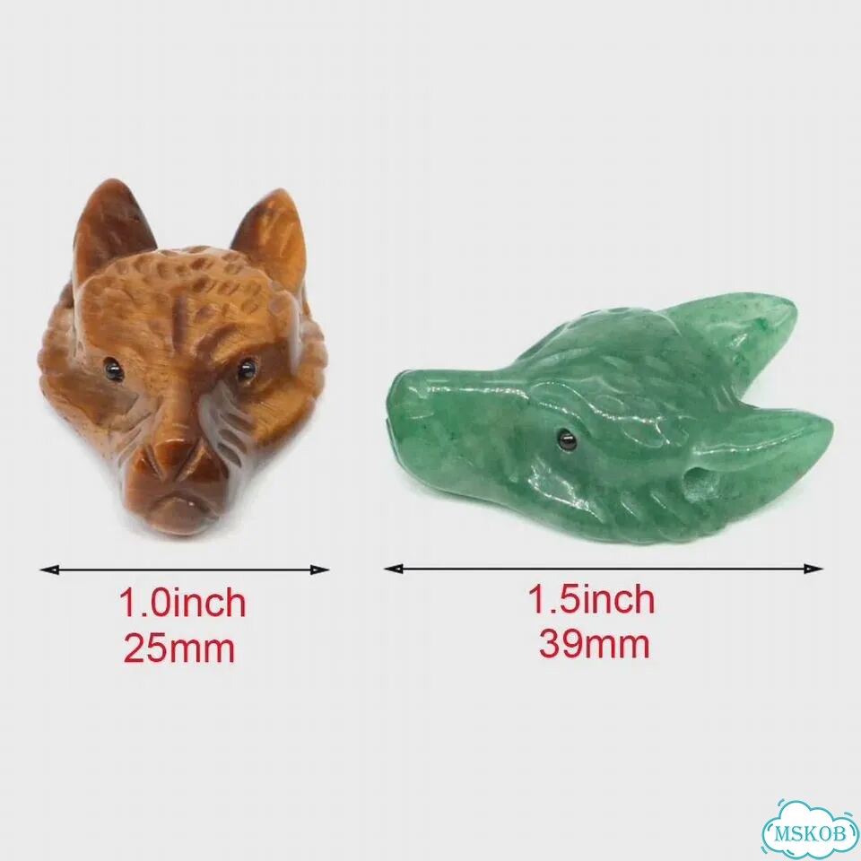 Натуральные кристаллы подвески волк Аметист 1.5 дюйма 5PCS, Tiger Eye фото 7