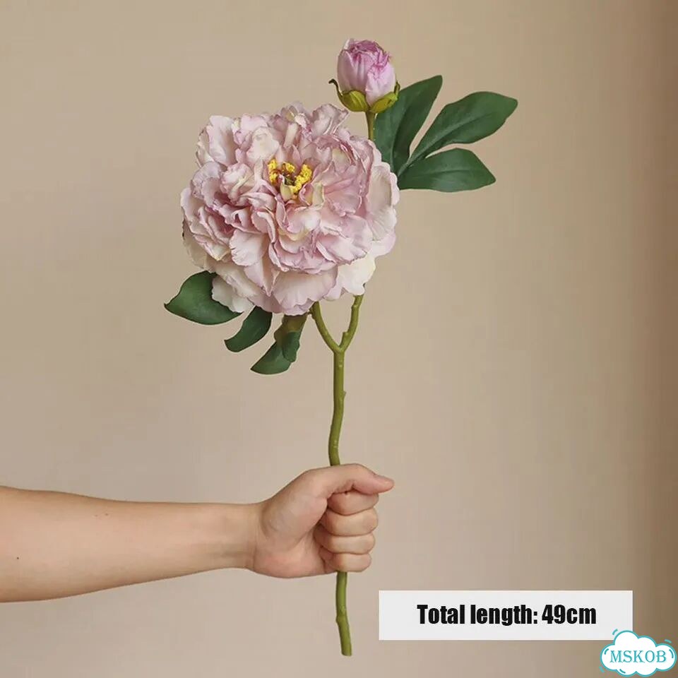 Искусственные цветы пионов, шелковые, 1 шт. Сиреневый, Light Purple фото 1