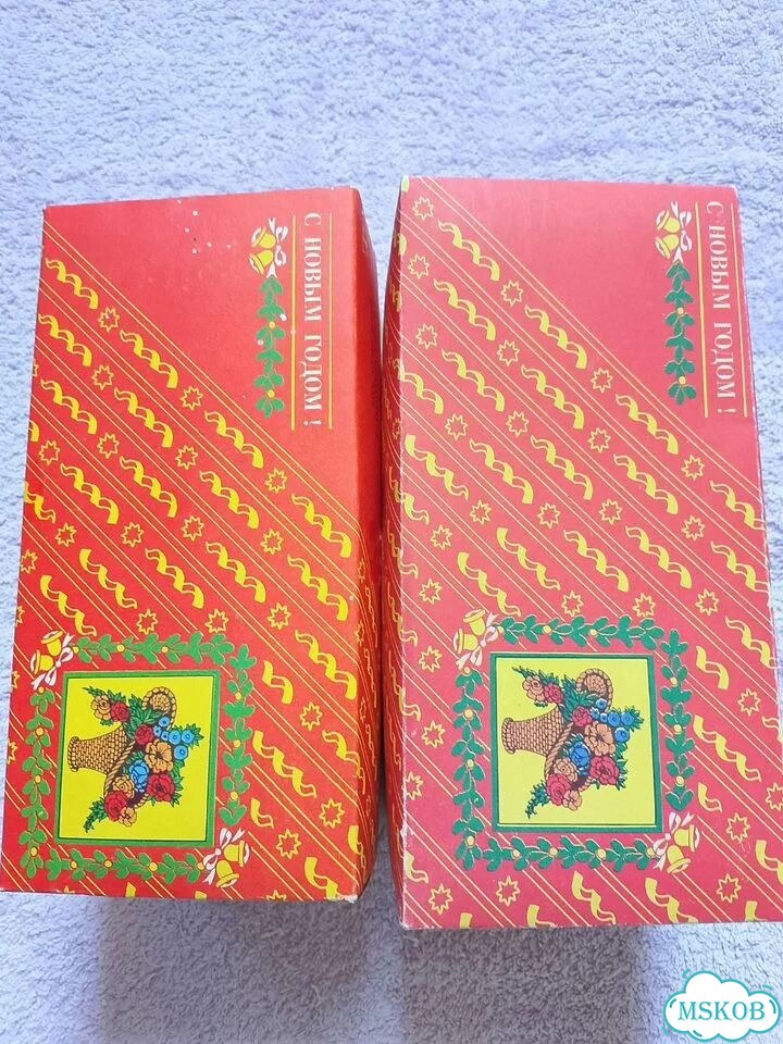 Елочные игрушки СССР шары в коробках разные фото 4