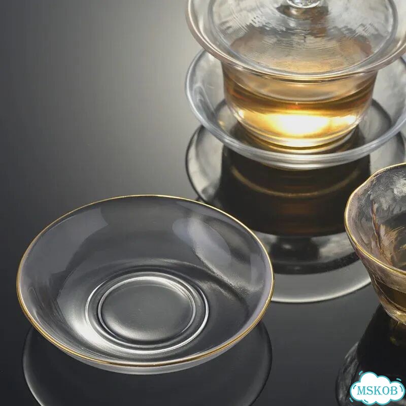 Круглое стеклянное блюдце AmoryLuz Point Tea Mat фото 3