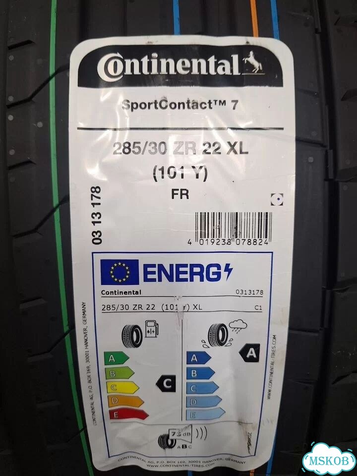 Continental SportContact 7 285/30 R22 101Y фото 3