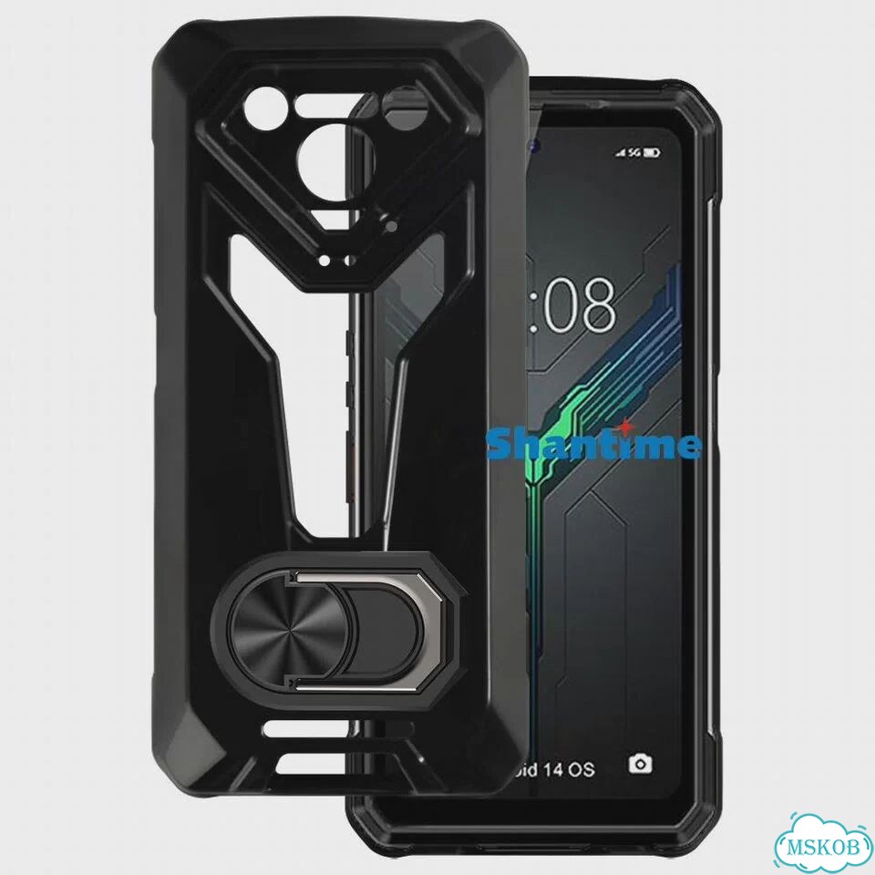 Чехол Ulefone Armor 34 Pro черный с кольцом фото 1