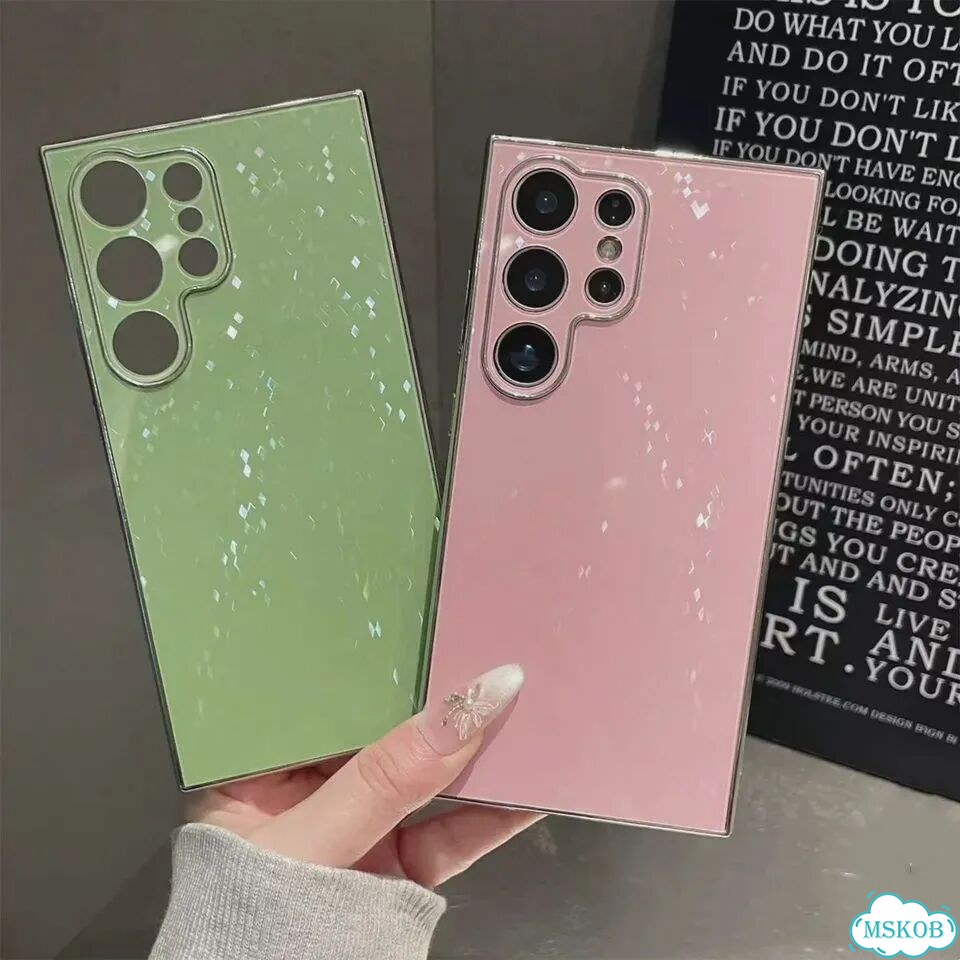 Шикарный блестящий чехол с гальваническим покрытием для Samsung Галакси S24 Ультра, Желтый, Gold фото 3