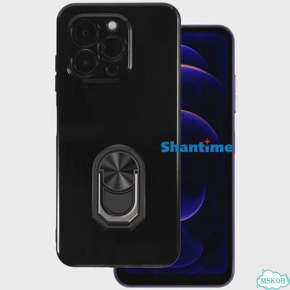 Черный чехол с кольцом для Hotwav Note 13 Pro фото 1