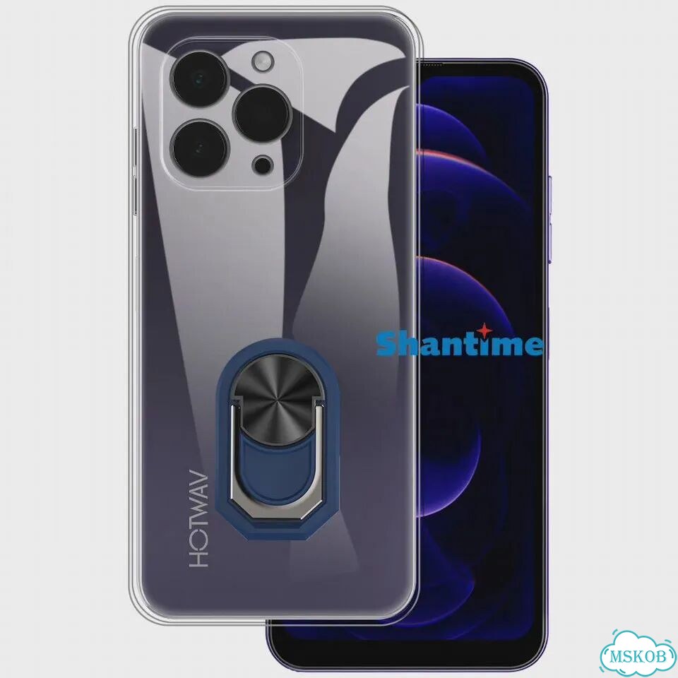 Черный чехол с кольцом для Hotwav Note 13 Pro фото 3
