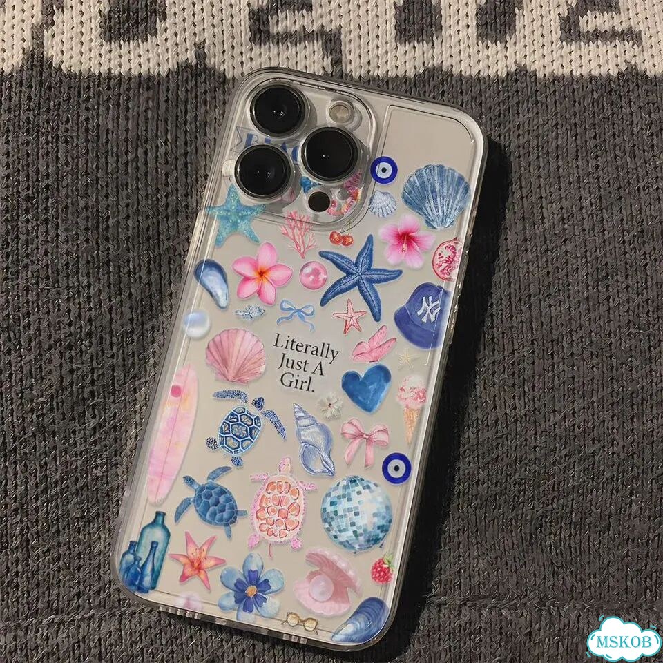 Летний чехол для телефона с рисунком черепахи для iPhone 16, 15, 14, 13, 12, 11, Mini Pro Max X XR X фото 1