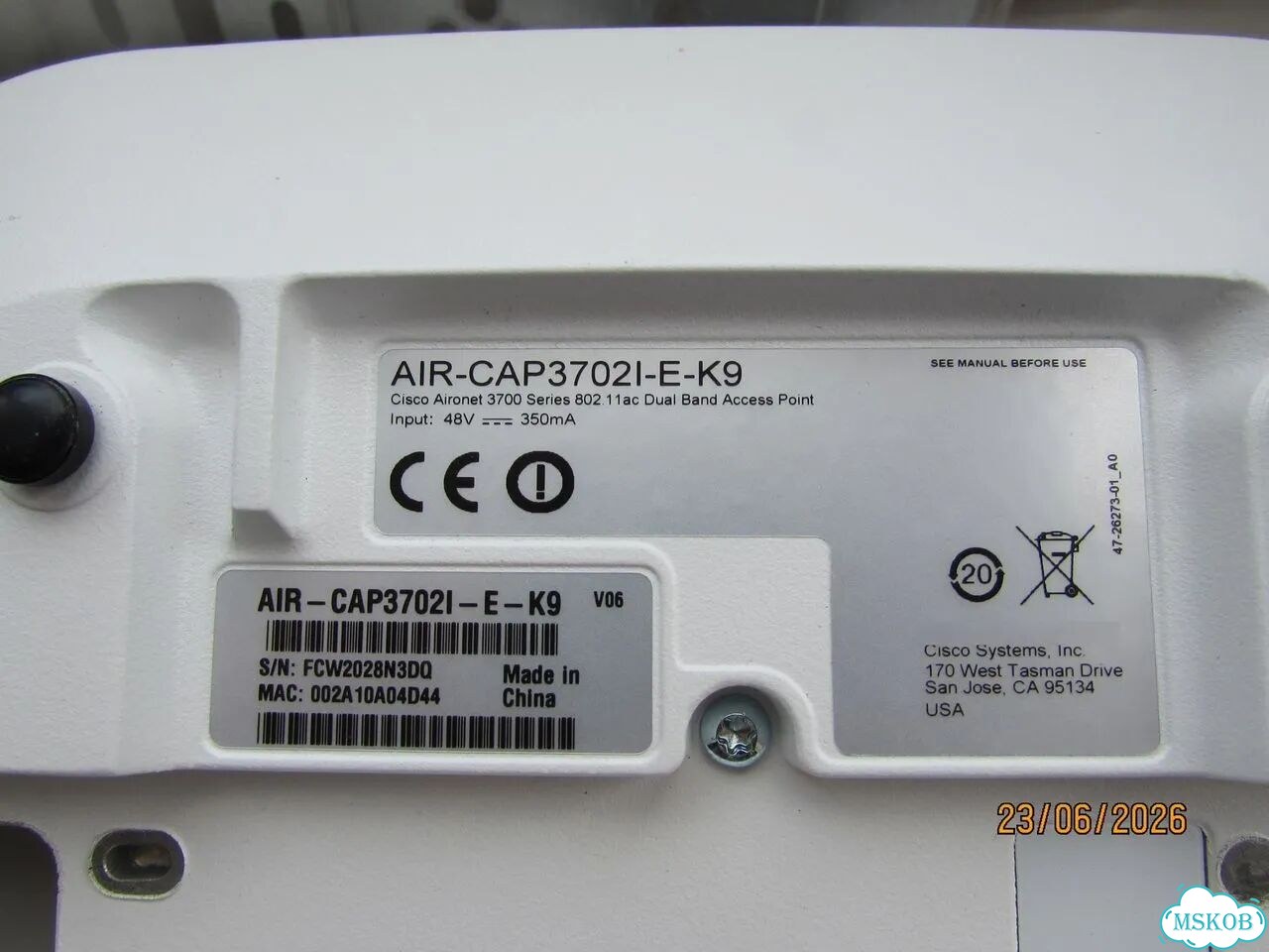 Cisco AIR-CAP3702I-E-K9 фото 6