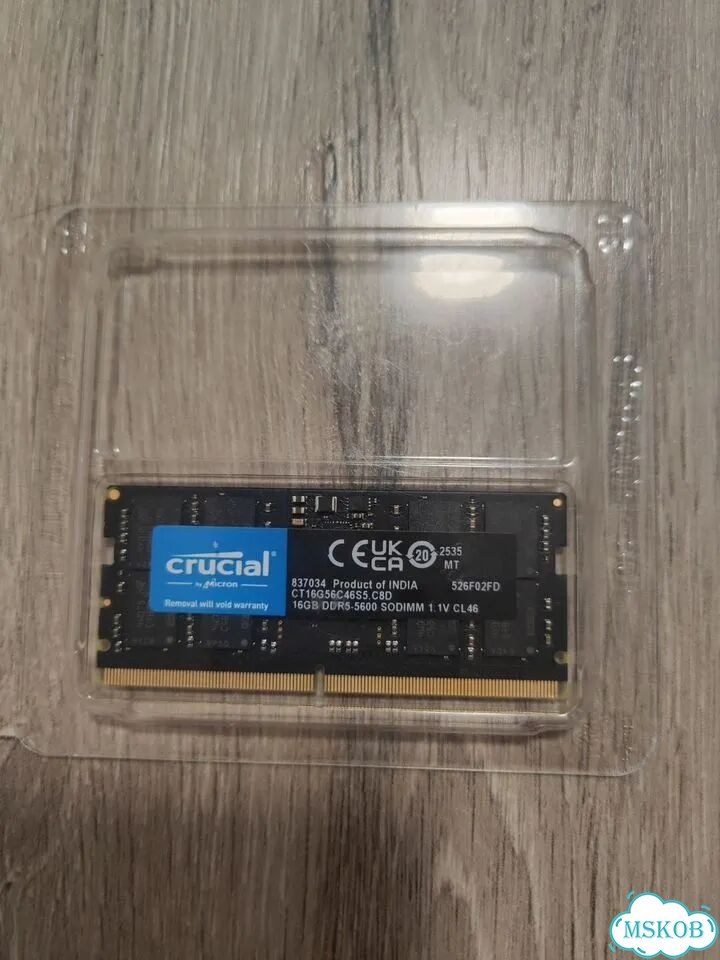 Ddr5 16gb 5600 sodimm Crucial фото 1