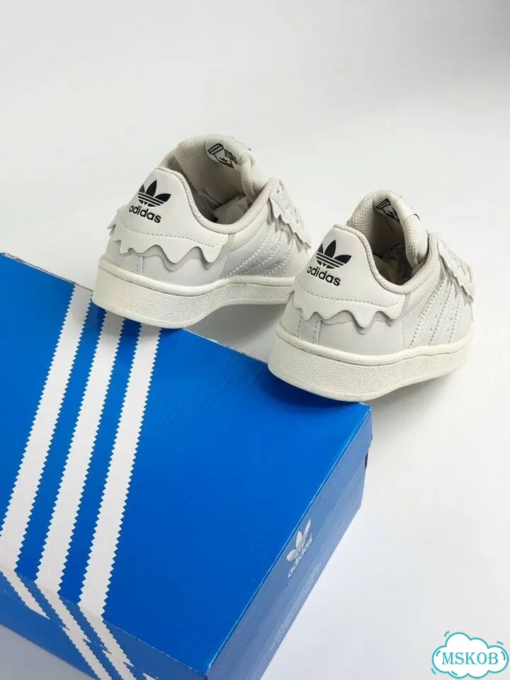 Кроссовки Adidas Superstar бежевые фото 6