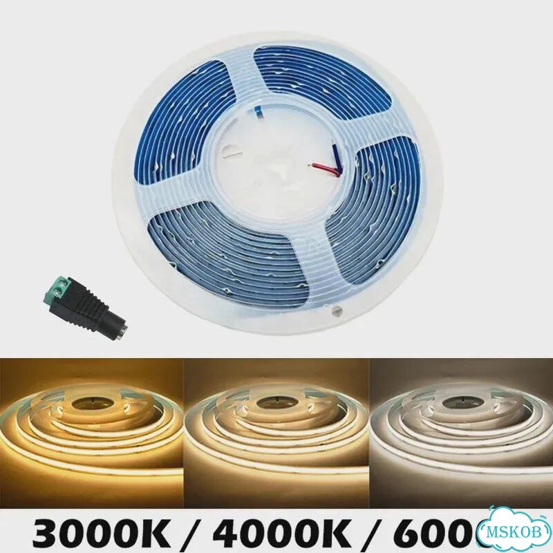 Светодиодная лента COB 2м, 4000K, 12V фото 2