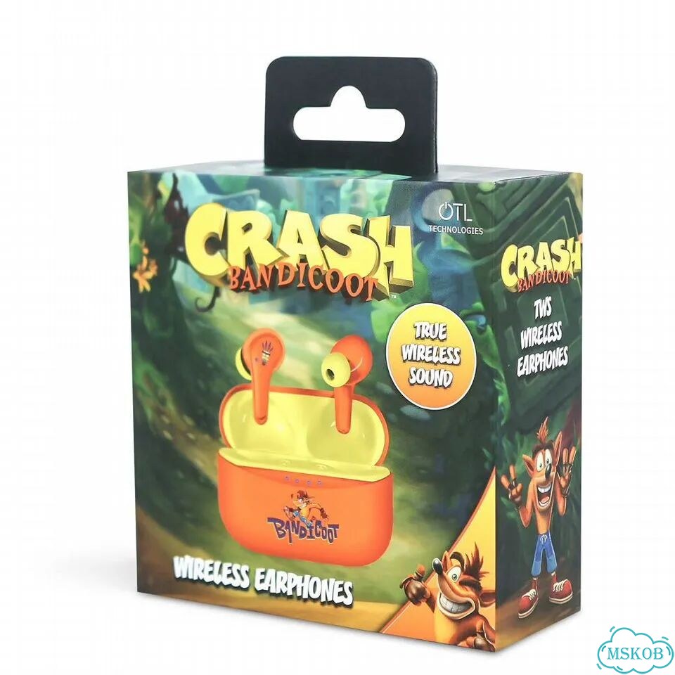 Наушники OTL TWS Crash Bandicoot Earpods Orange фото 1
