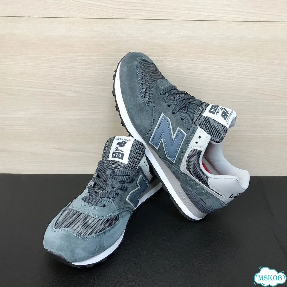 Кроссовки New Balance 574 мужские серые фото 4