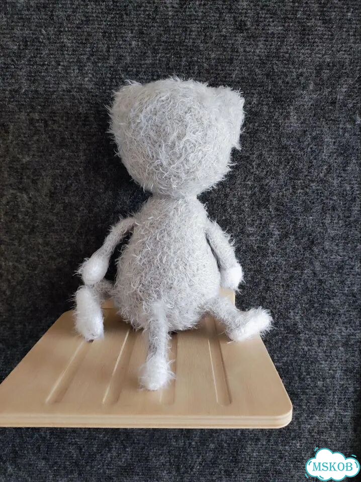 Вязаная игрушка Кот, 20см фото 4