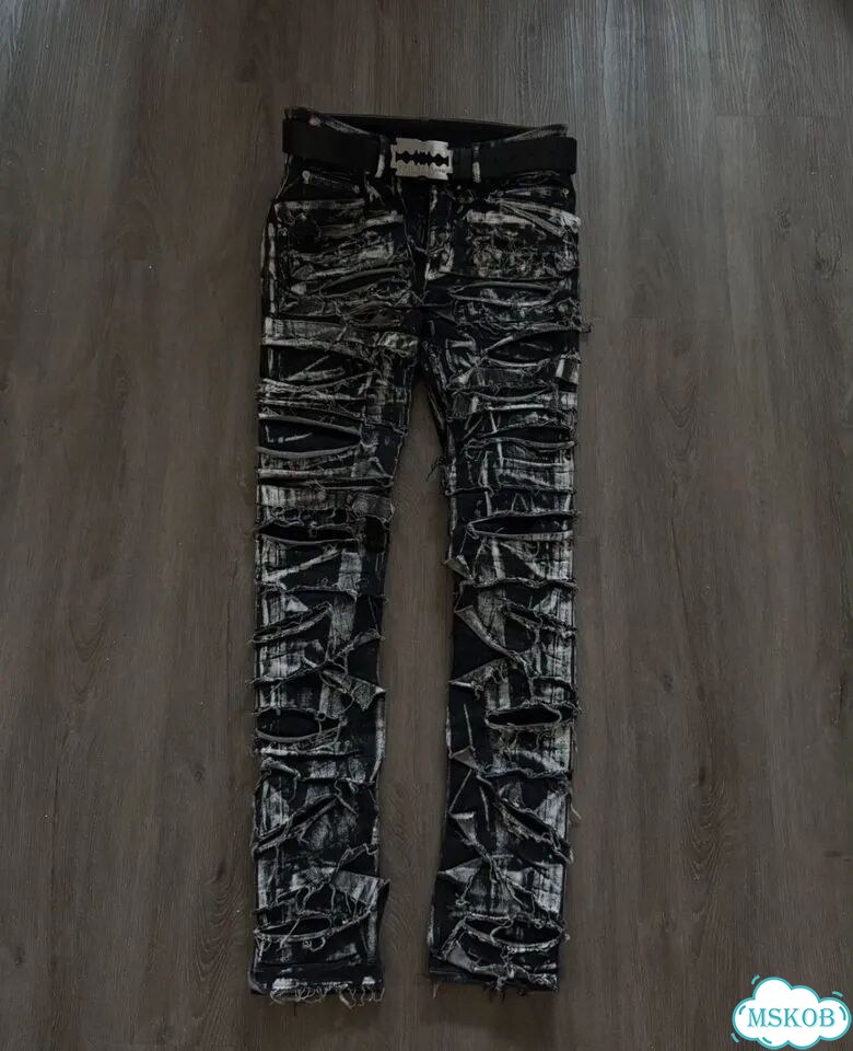 Джинсы Rick Owens Drkshdw FW21 Destroyed Waxed фото 1